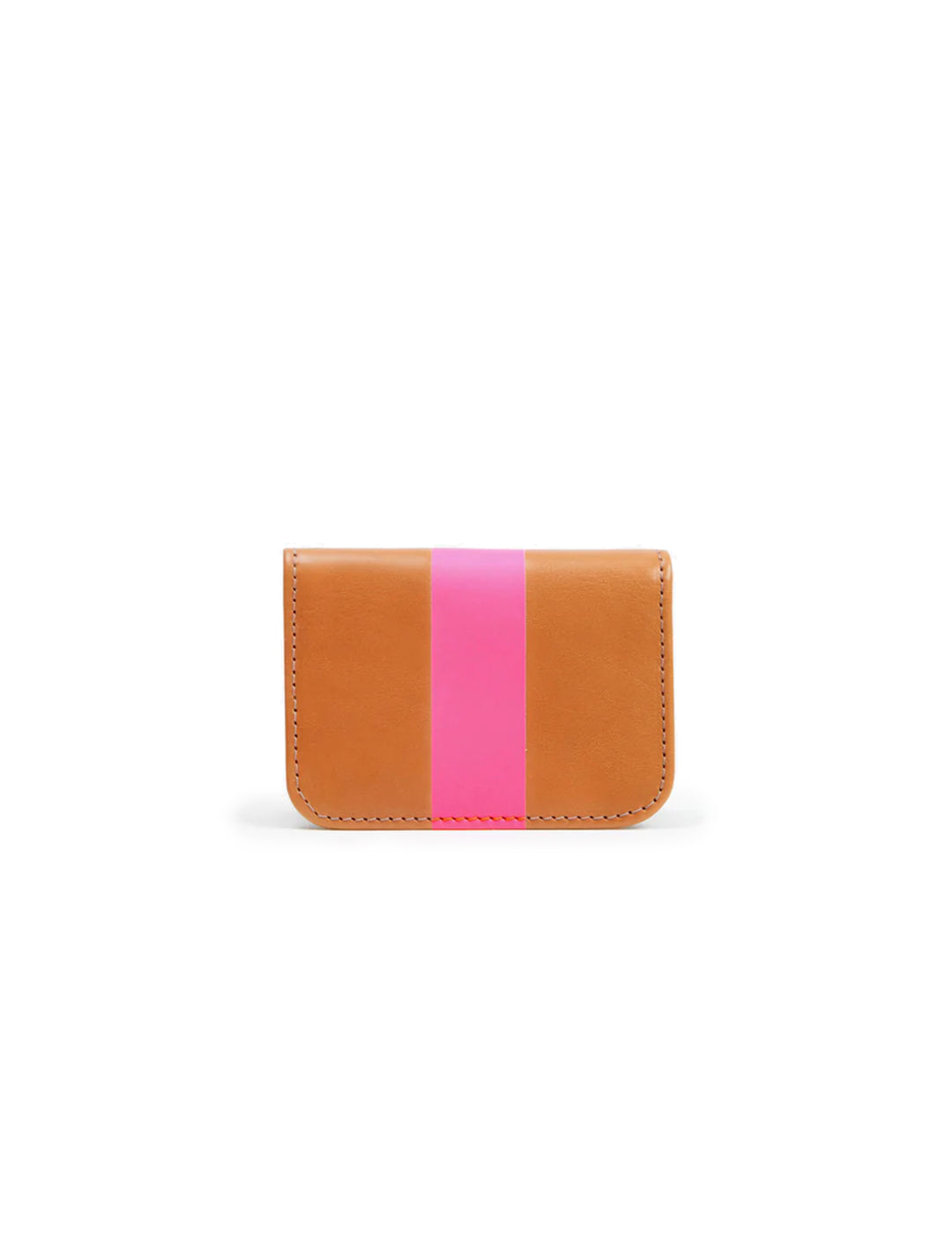 card case in natural rustic and neon stripe