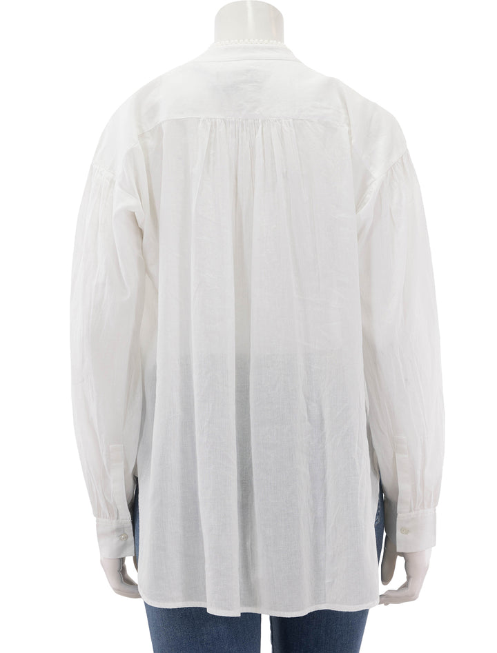 Back view of Nili Lotan's marcel top in ivory.
