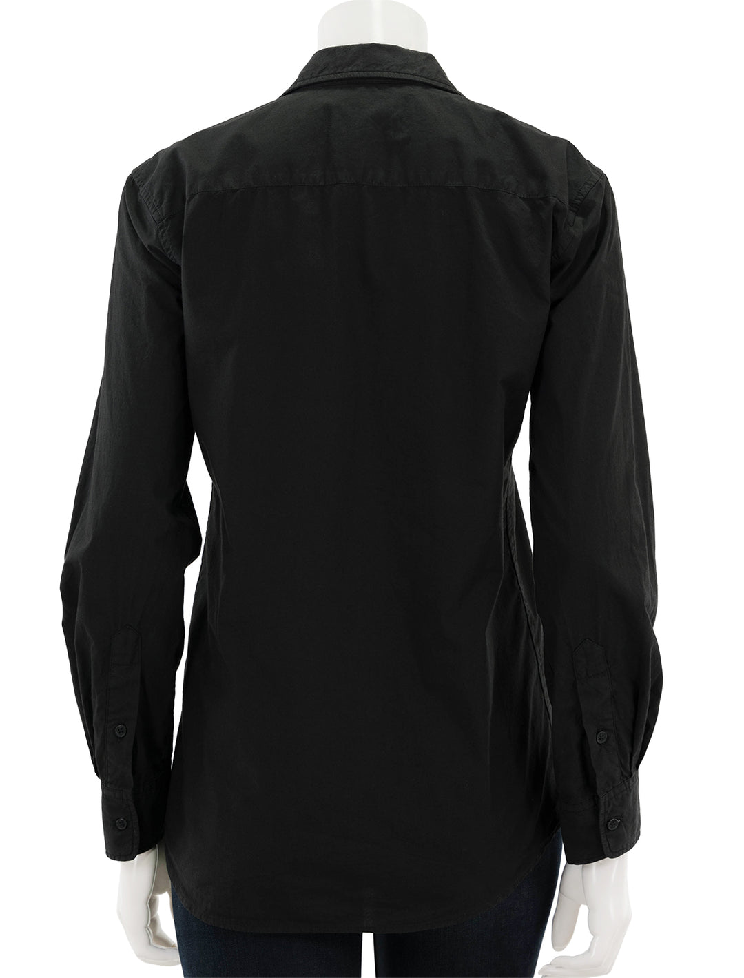 Back view of Nili Lotan's raphael classic shirt in black.
