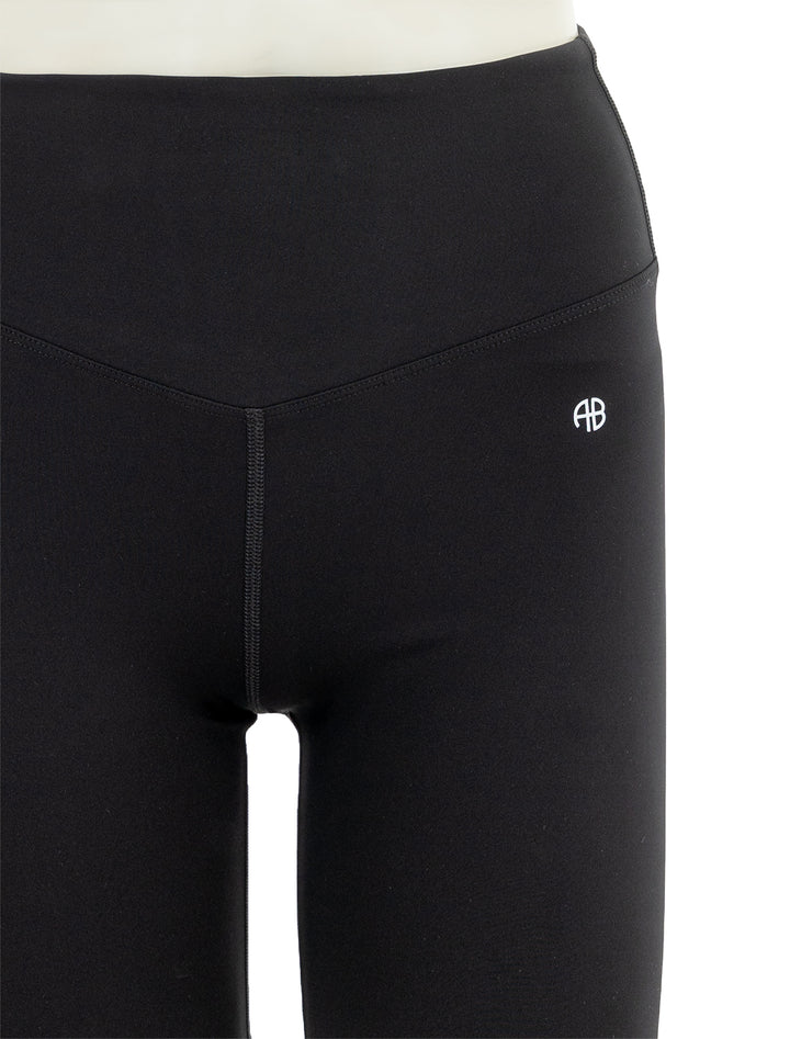 Close-up view of Anine Bing's blake biker short.