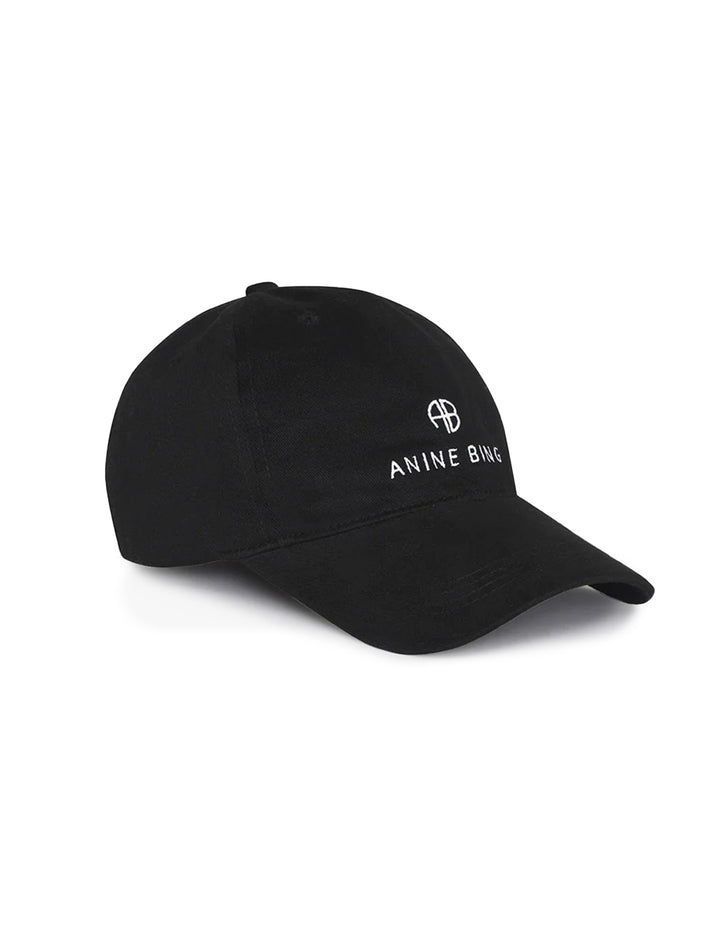 Front angle view of Anine Bing's jeremy baseball cap in black.