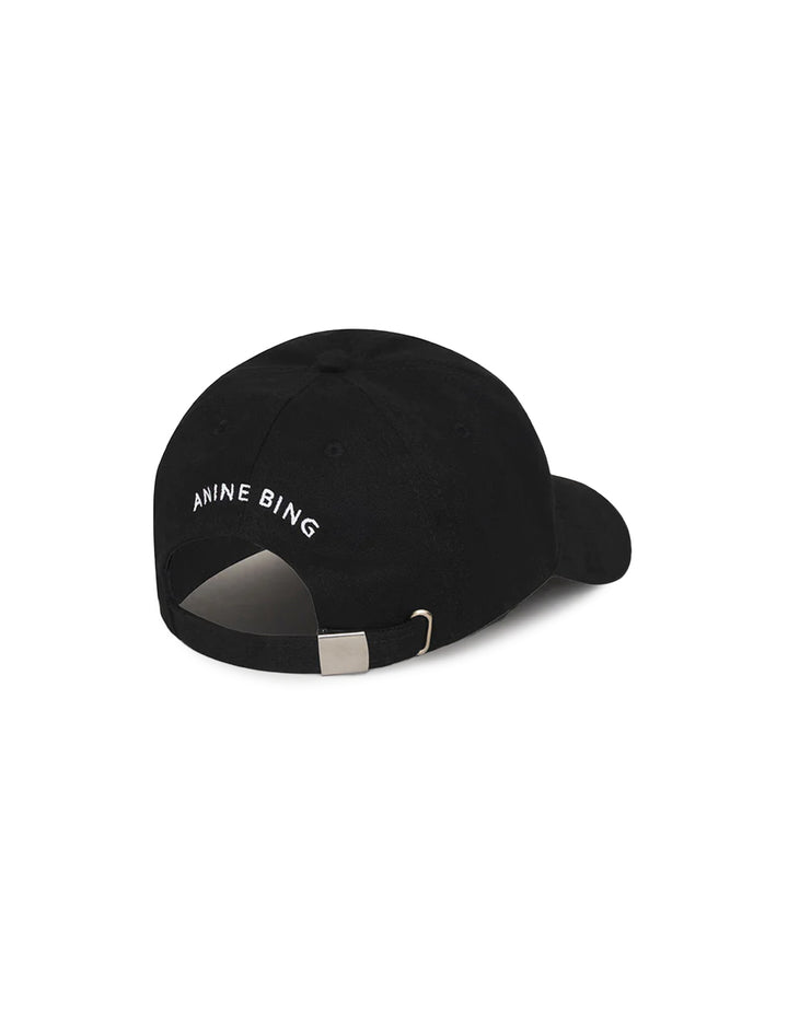 Back angle view of Anine Bing's jeremy baseball cap in black.
