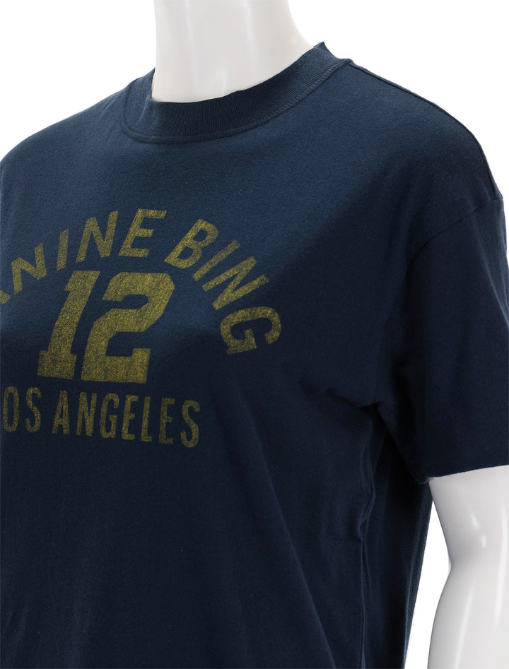 Close-up view of Anine Bing's reversible toni tee.