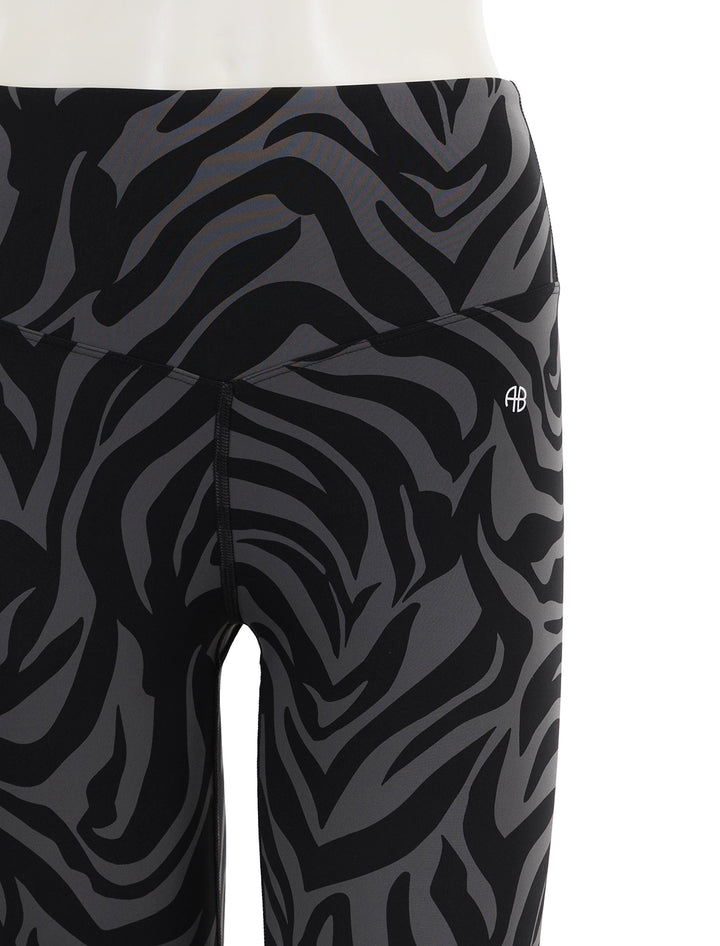 close up view of blake legging in zebra print
