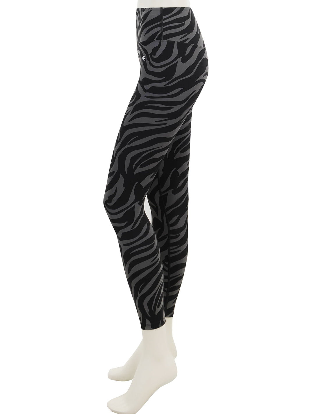 side view of blake legging in zebra print