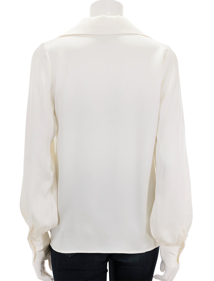 Back view of Anine Bing's mylah shirt in pearl.