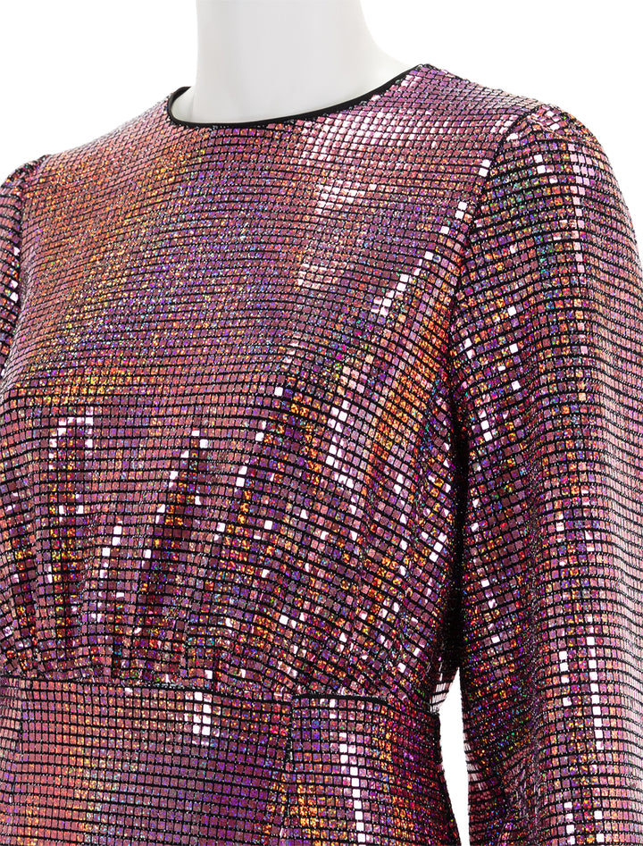 Close-up view of RHODE's isa disco dress.