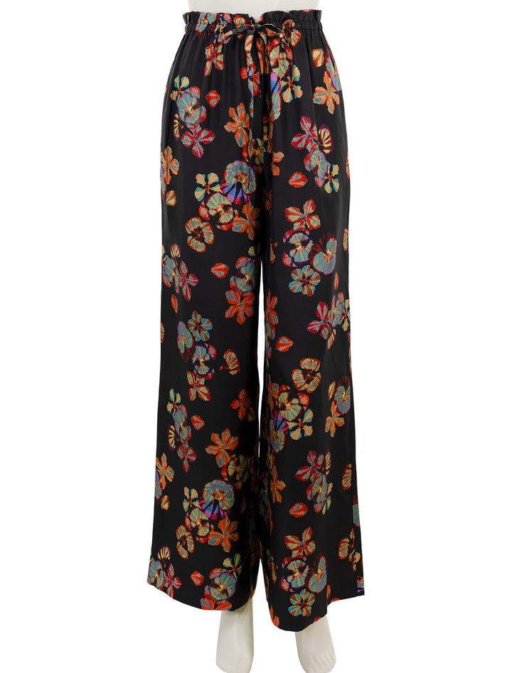 Front view of Ulla Johnson's sawyer pant in pansy print.