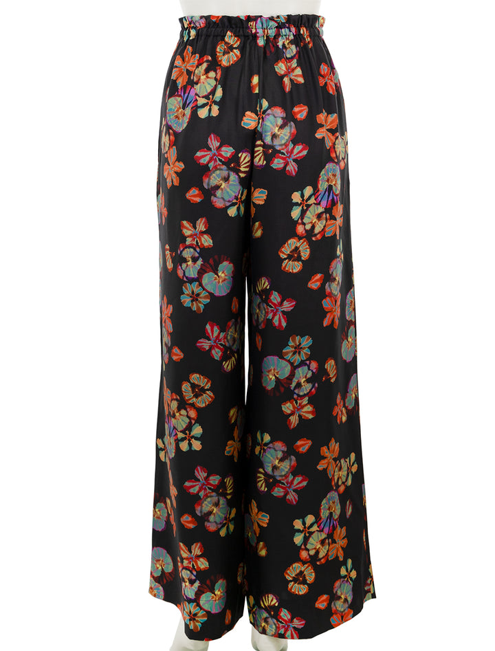 Back view of Ulla Johnson's sawyer pant in pansy print.