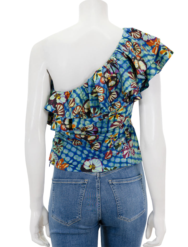 Back view of Ulla Johnson's adaleigh top in azul.