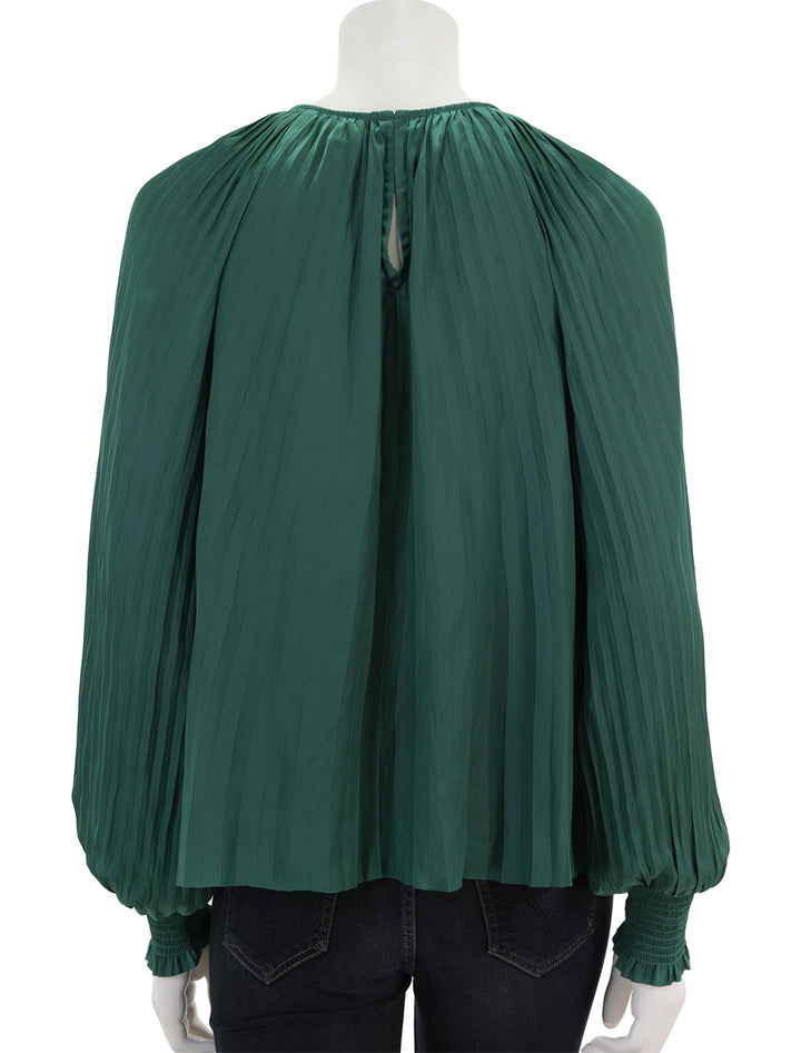Back view of Ulla Johnson's aidy blouse in jadeite.