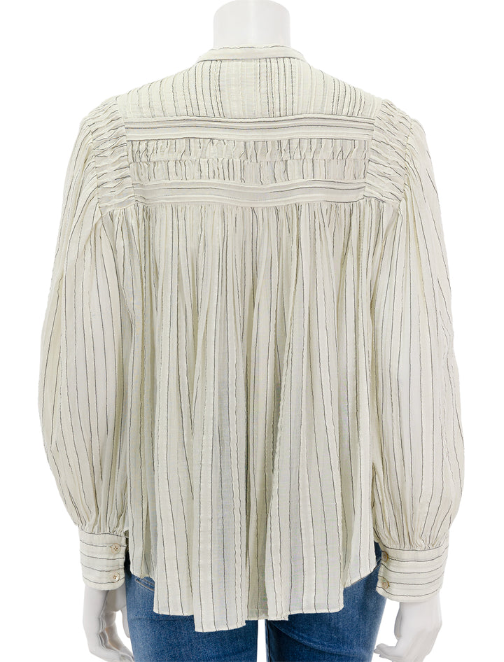 Back view of Isabel Marant Etoile's plalia top in ecru.
