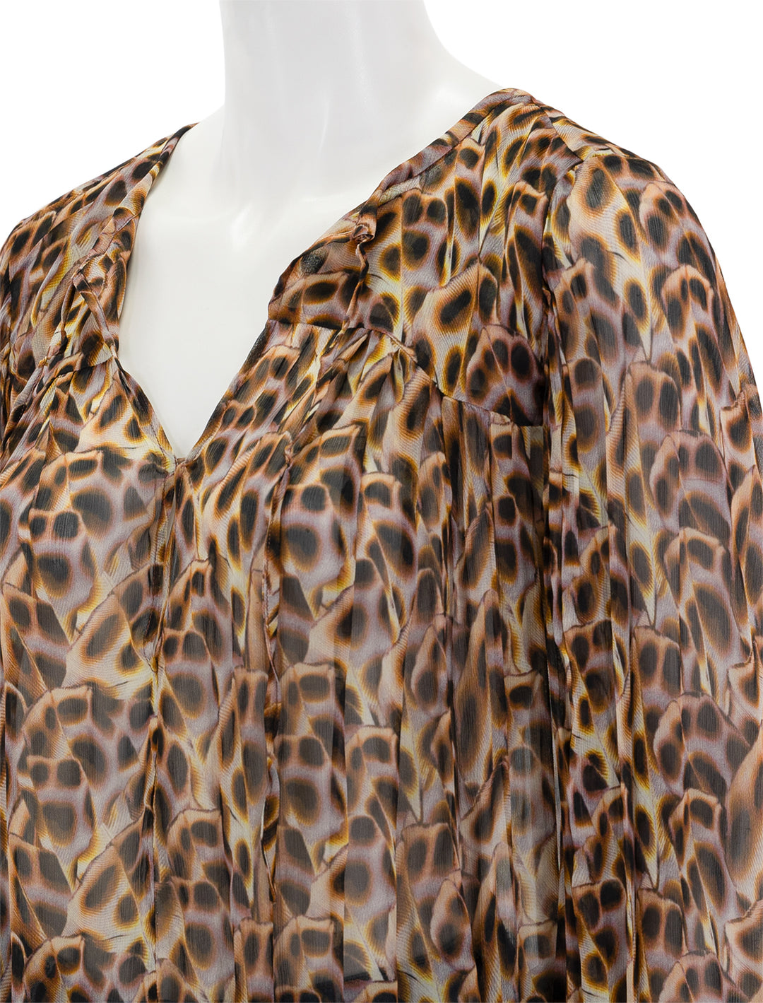 Close-up view of Isabel Marant Etoile's daytonea blouse in ochre.