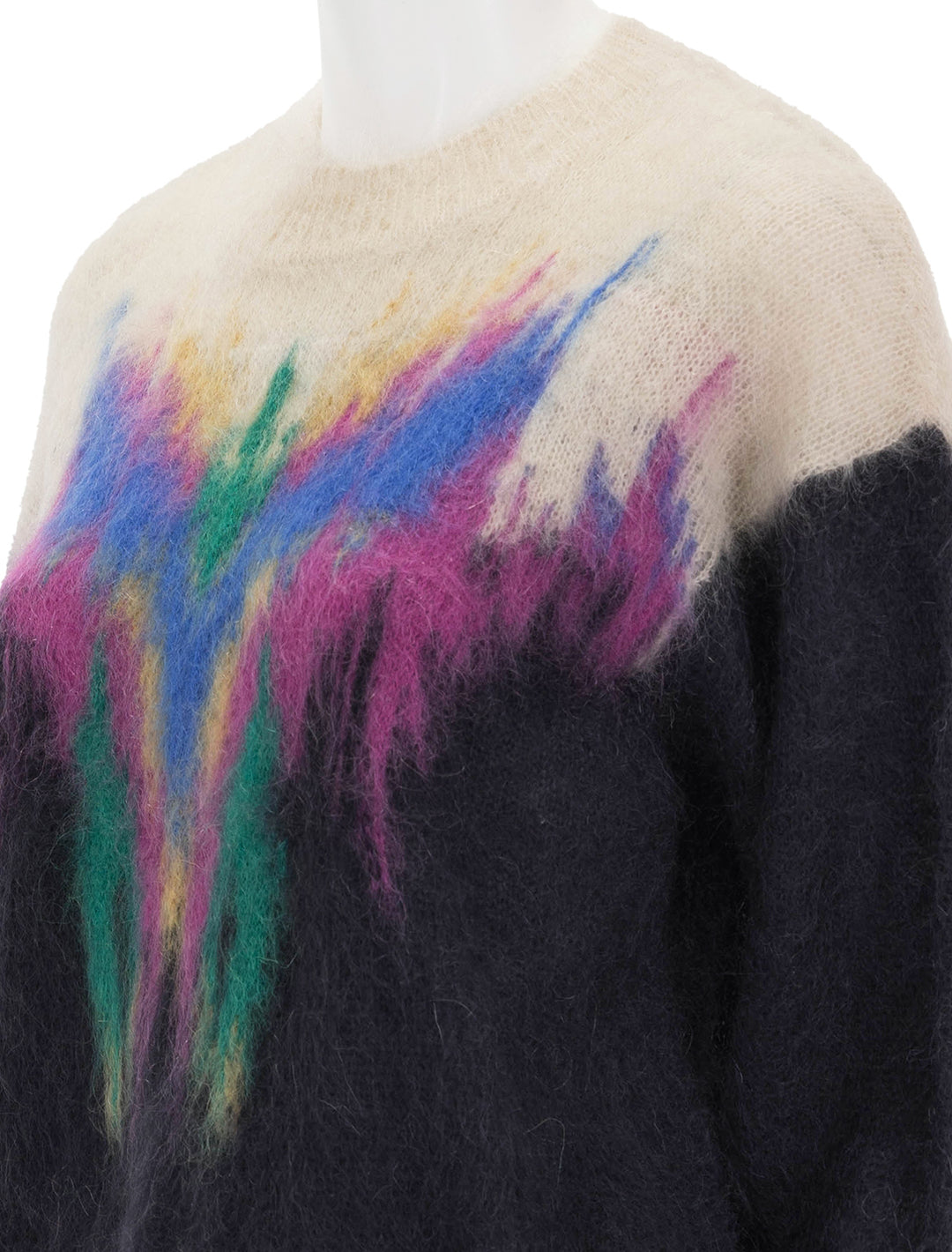 Close-up view of Isabel Marant Etoile's eleana sweater in faded night.