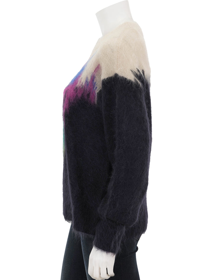 Side view of Isabel Marant Etoile's eleana sweater in faded night.