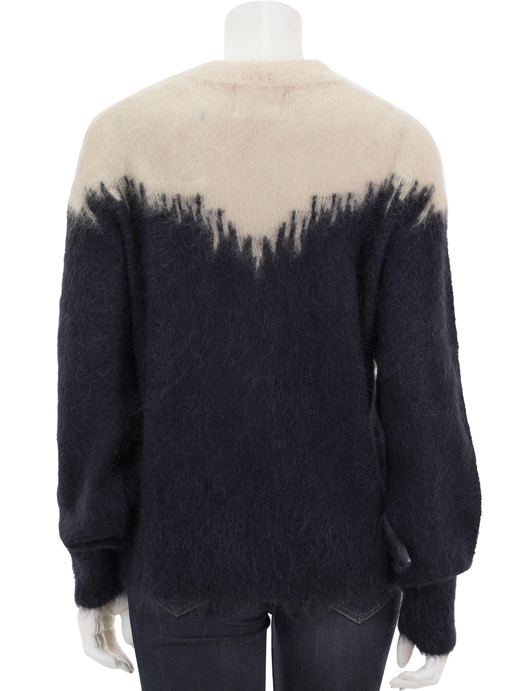 Back view of Isabel Marant Etoile's eleana sweater in faded night.