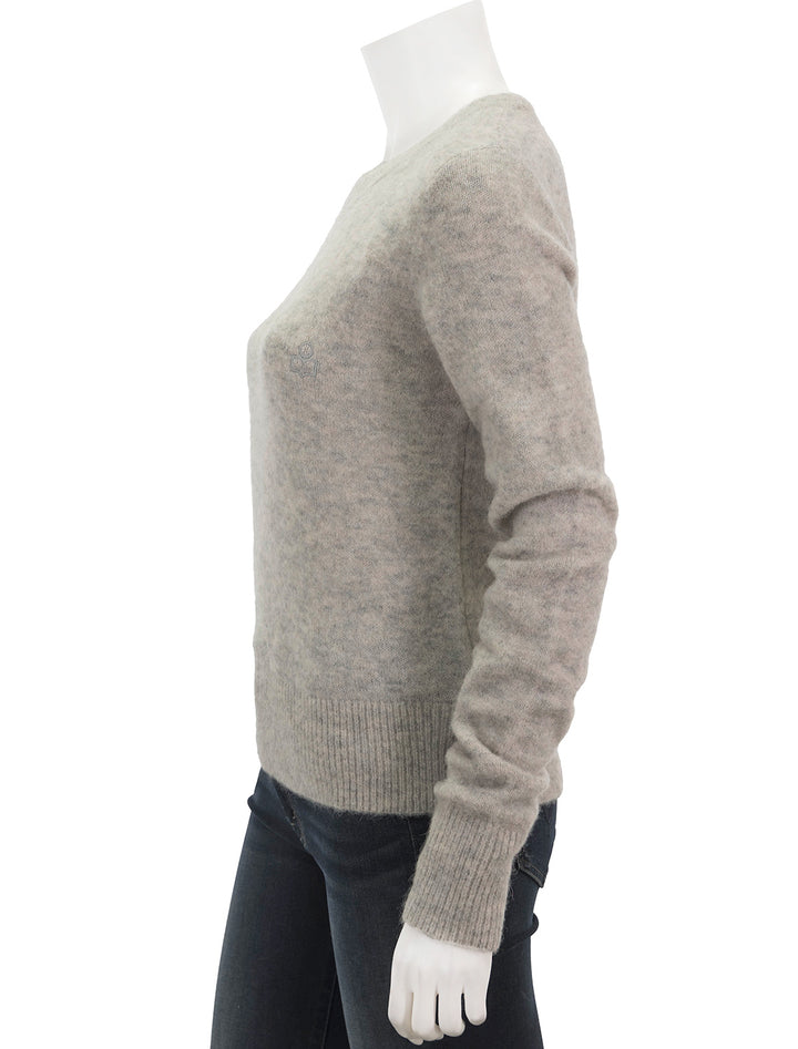 Side view of Isabel Marant Etoile's alais sweater in sand.