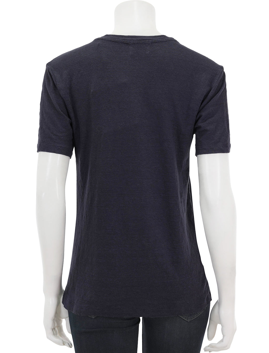 Back view of Isabel Marant Etoile's zewel tee in faded night and gold.