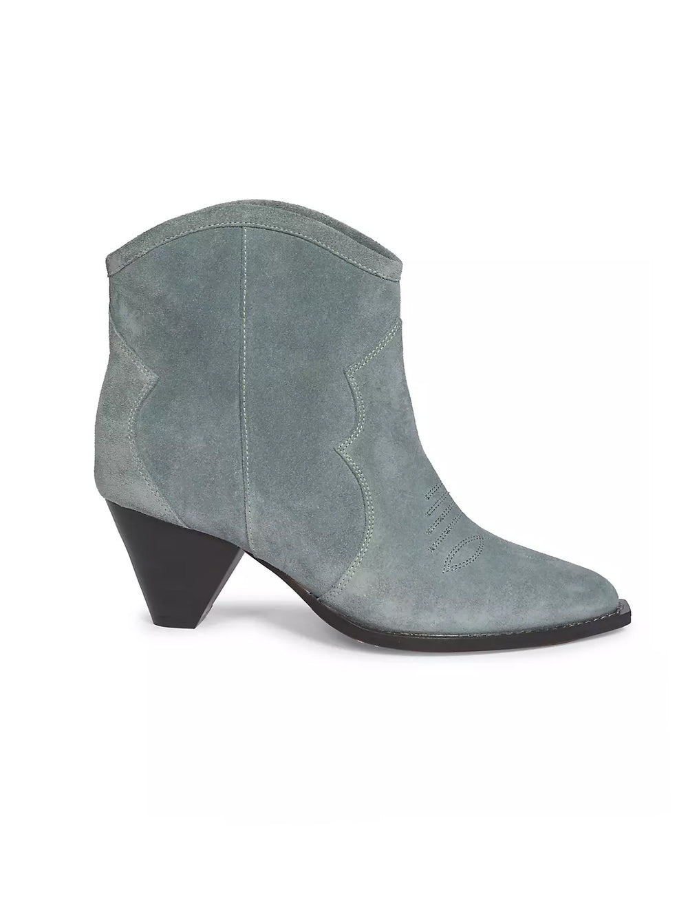 Side view of Isabel Marant Étoile's Darizo Boot in Sea Green.