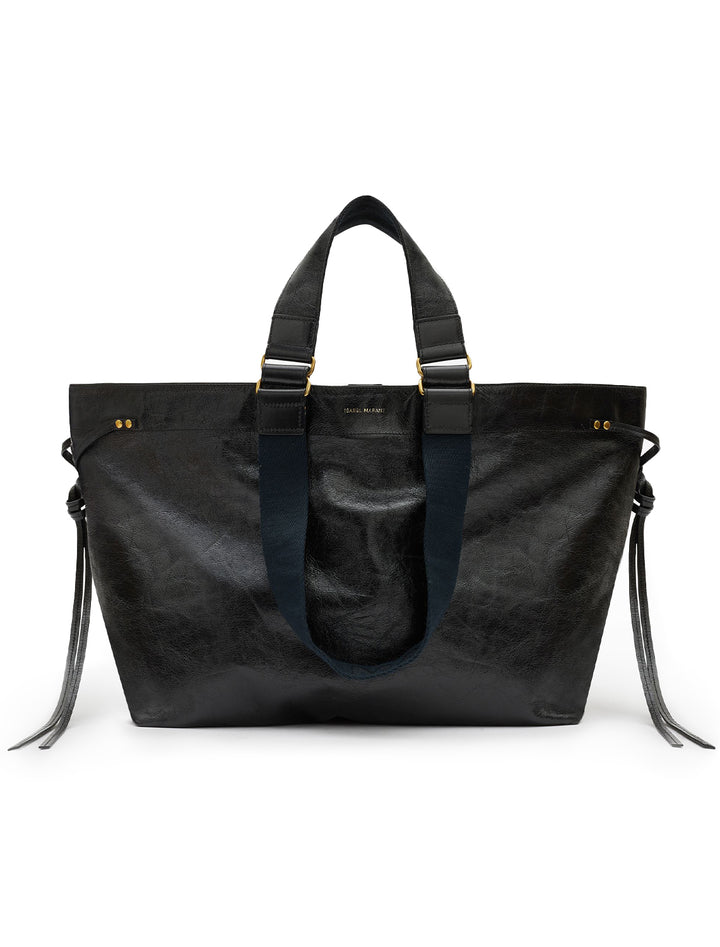 Front view of Isabel Marant Etoile's wardy bag in black.