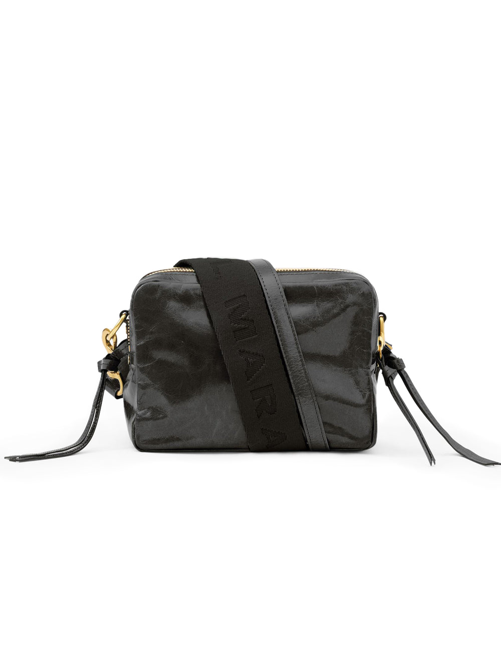 Back view of Isabel Marant Etoile's wardy camera bag in black.