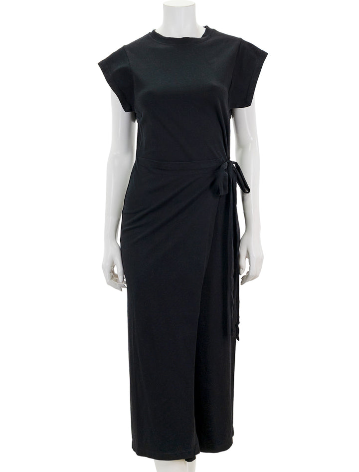 Front view of Vanessa Bruno's consuela dress in noir.