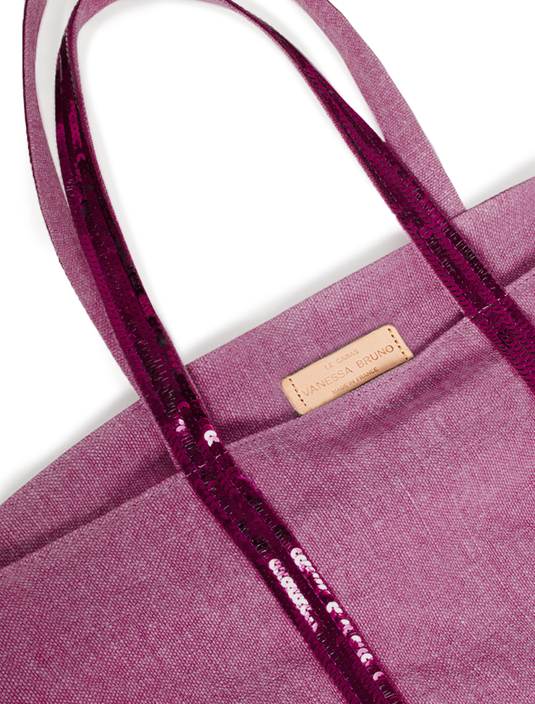 Close-up view of Vanessa Bruno's cabas large tote in sorbet.