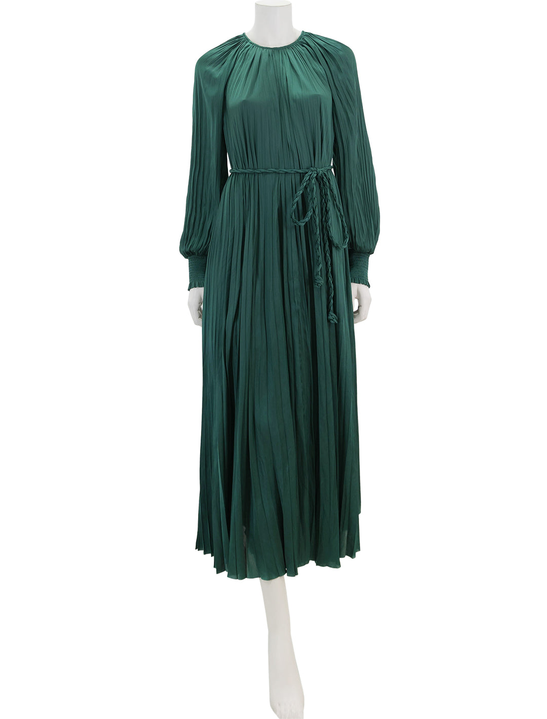 Front view of Ulla Johnson's zora dress in jadeite.