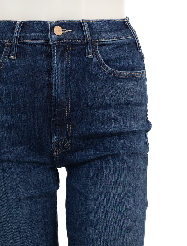Close-up view of Mother Denim's the hustler ankle in howdy.
