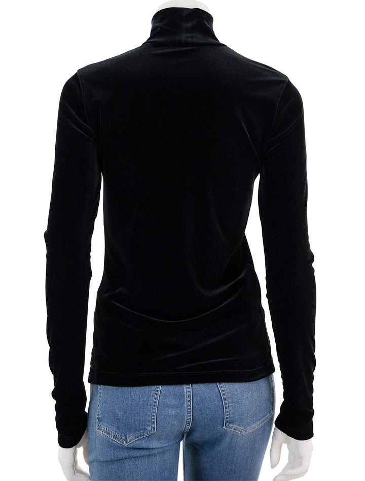Back view of AGOLDE's pascale turtleneck in black.