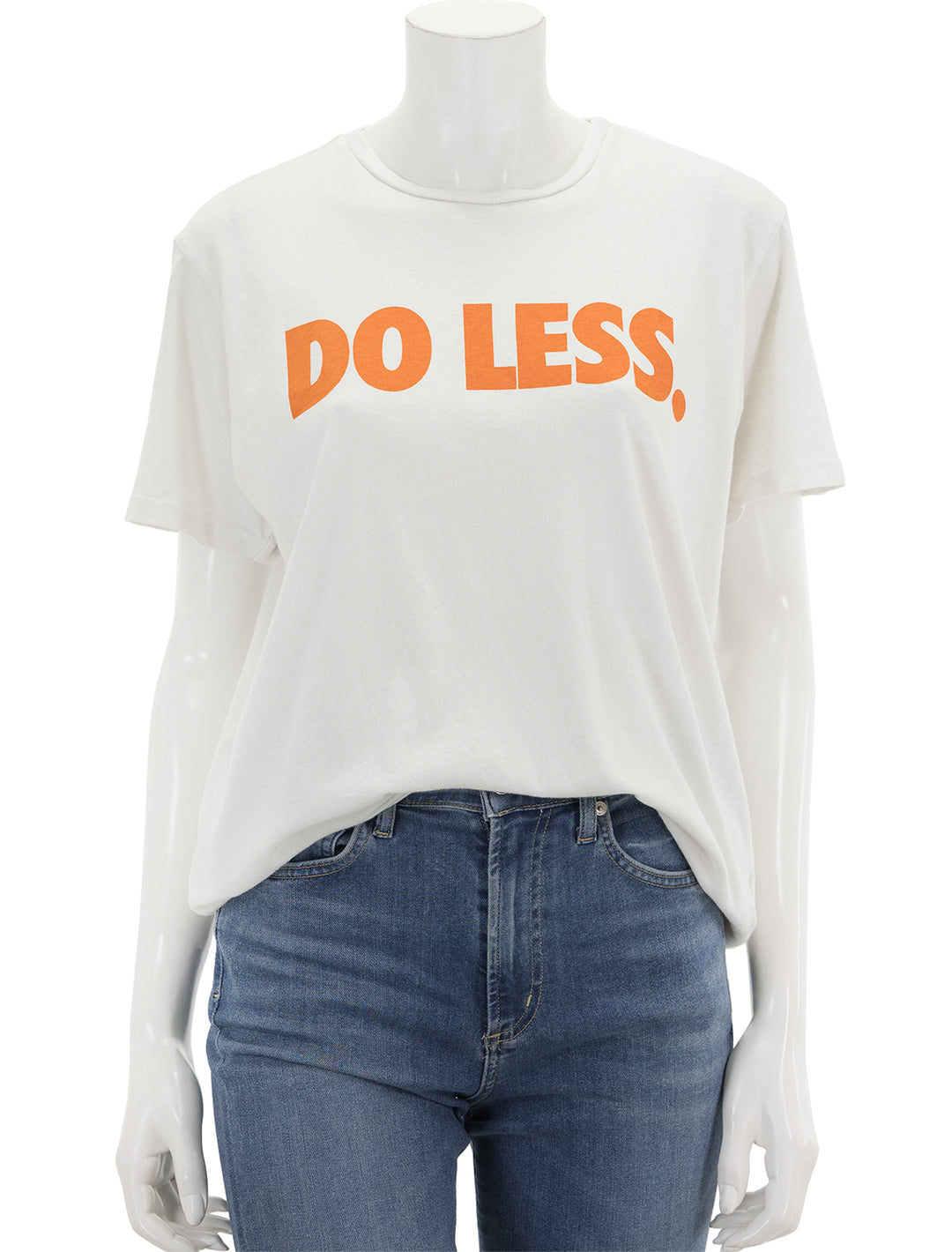 Front view of Mother Denim's the do less rowdy tee.