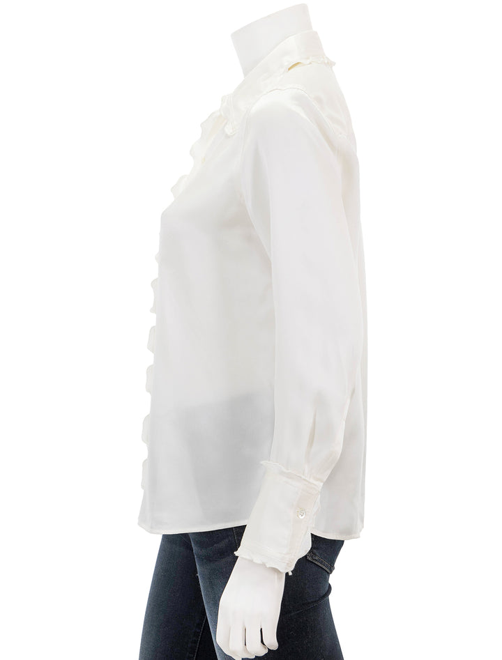 Side view of Rails' fia blouse in ivory.