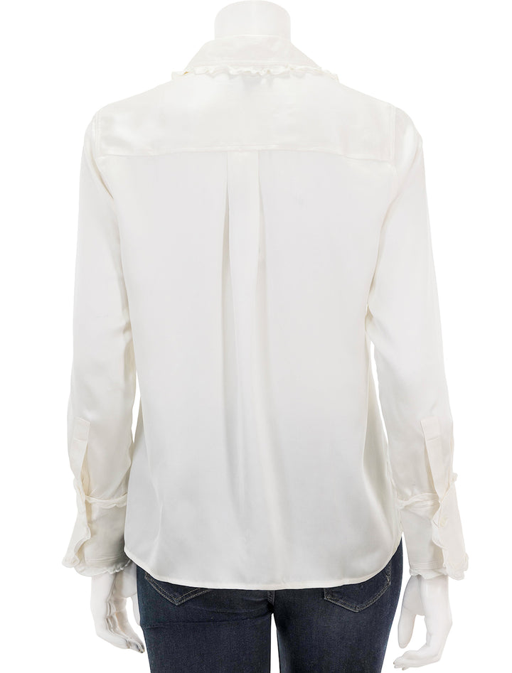 Back view of Rails' fia blouse in ivory.