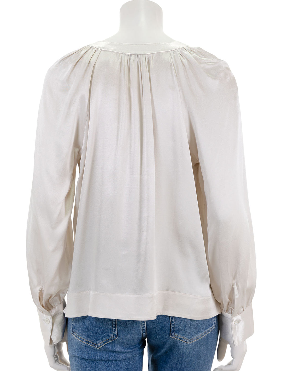 Back view of Rails' wynna blouse in ivory.