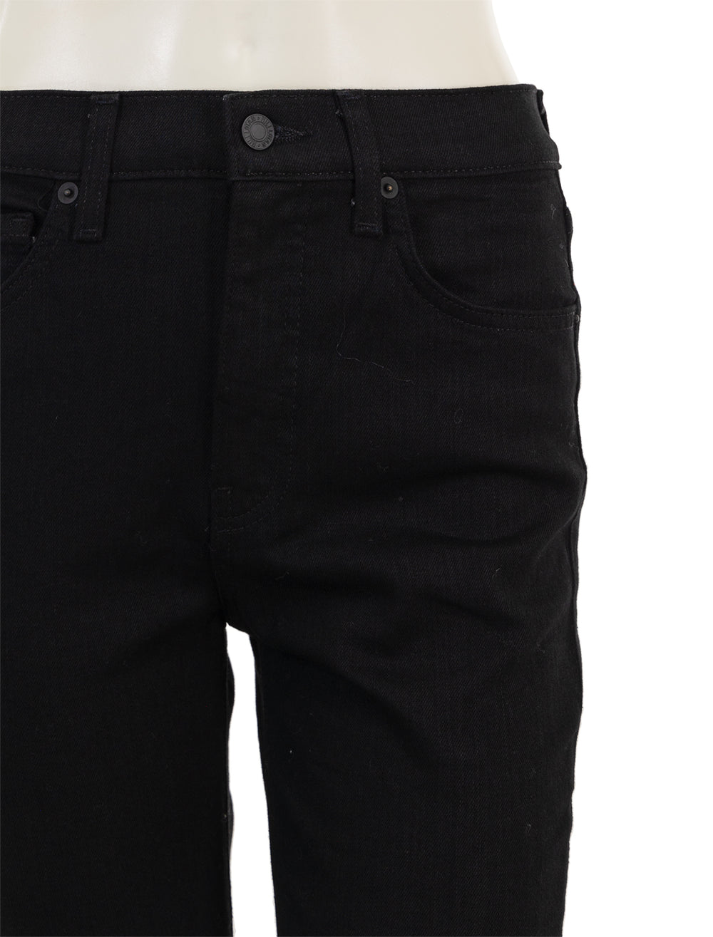 Close-up view of Nili Lotan's jonas skinny jean in black.
