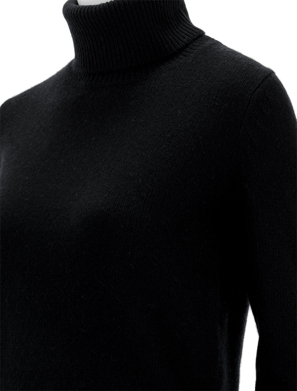 Close-up view of Nili Lotan's hollyn sweater in black.