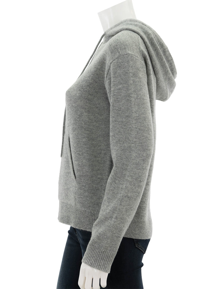 side view of slim hoodie in husky