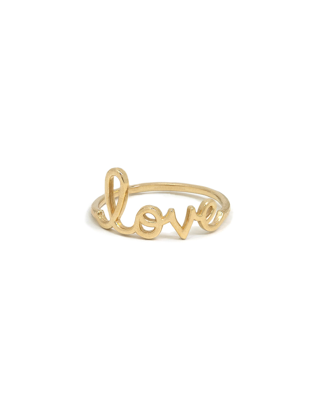 Front view of Sydney Evan's pure love ring.