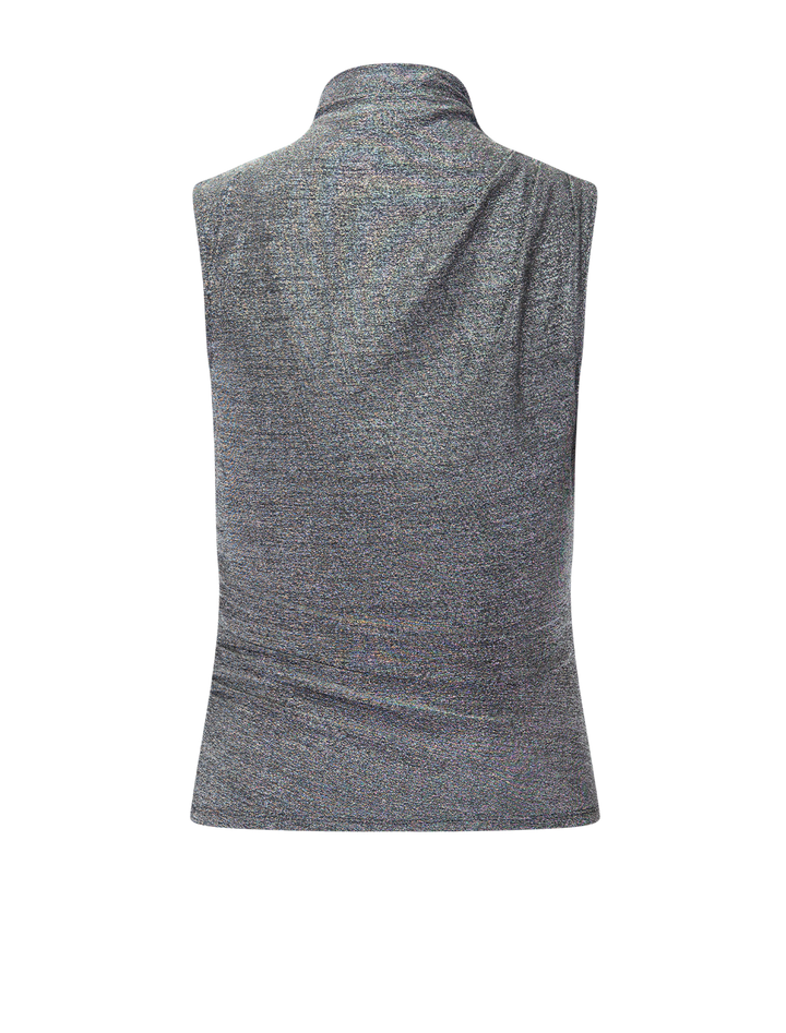 mylie sleeveless top in gunmetal