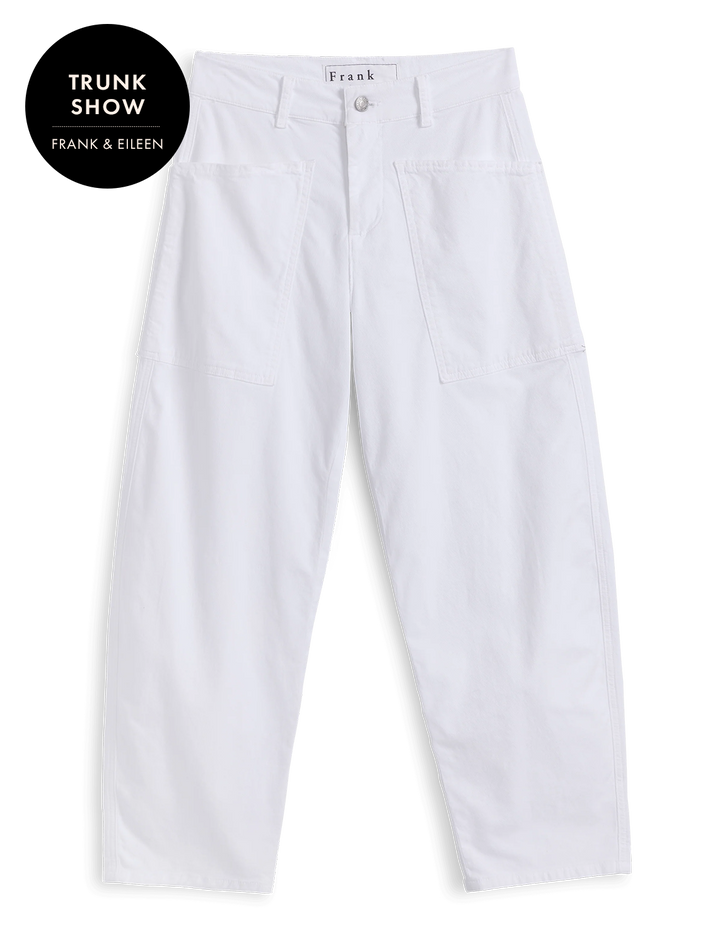 bray everyday barrel pant in white