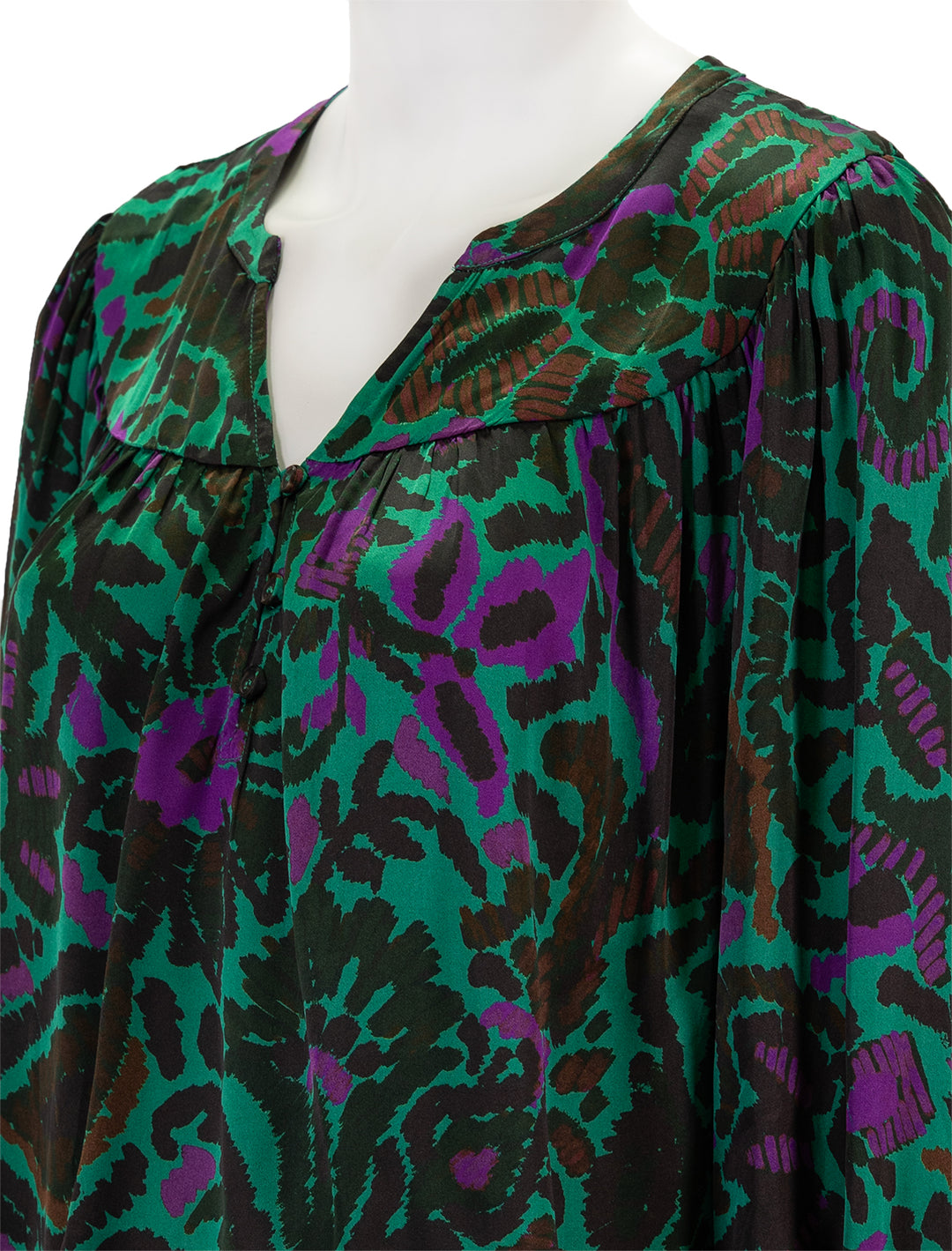 Close-up view of Velvet's reeve blouse in amazon.
