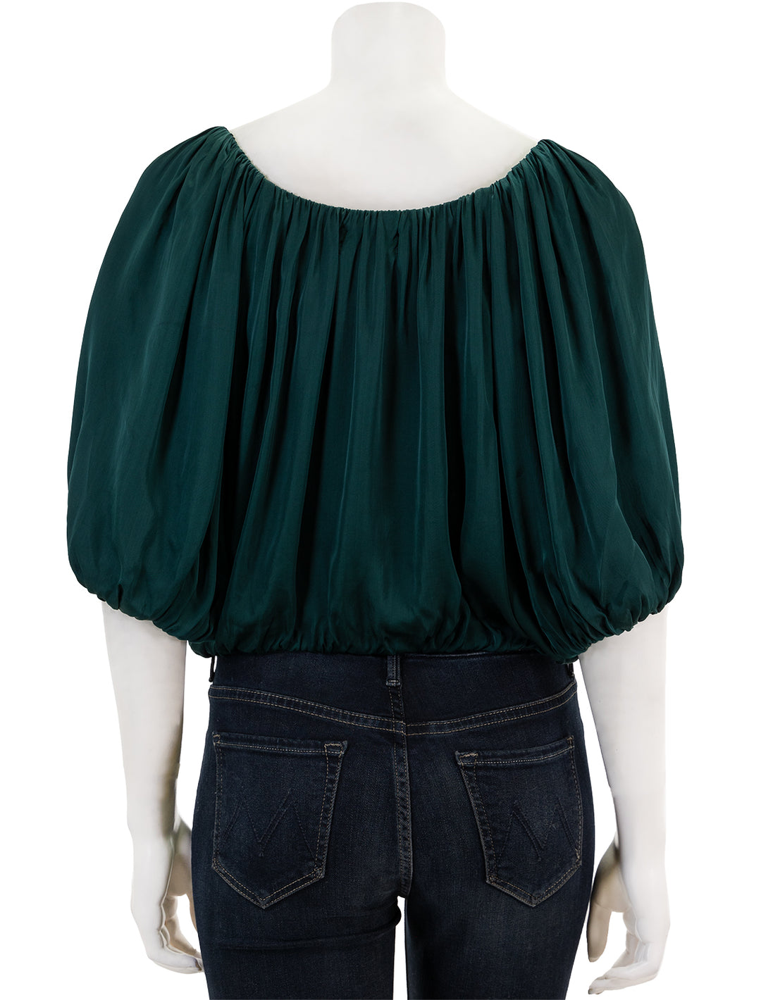 Back view of Velvet's tami blouse in fern.