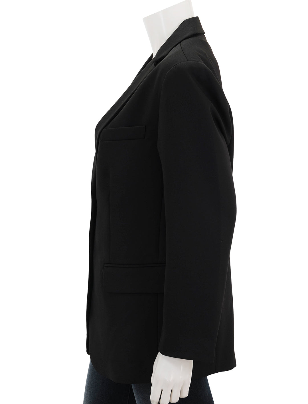 Side view of Anine Bing's quinn blazer in black.