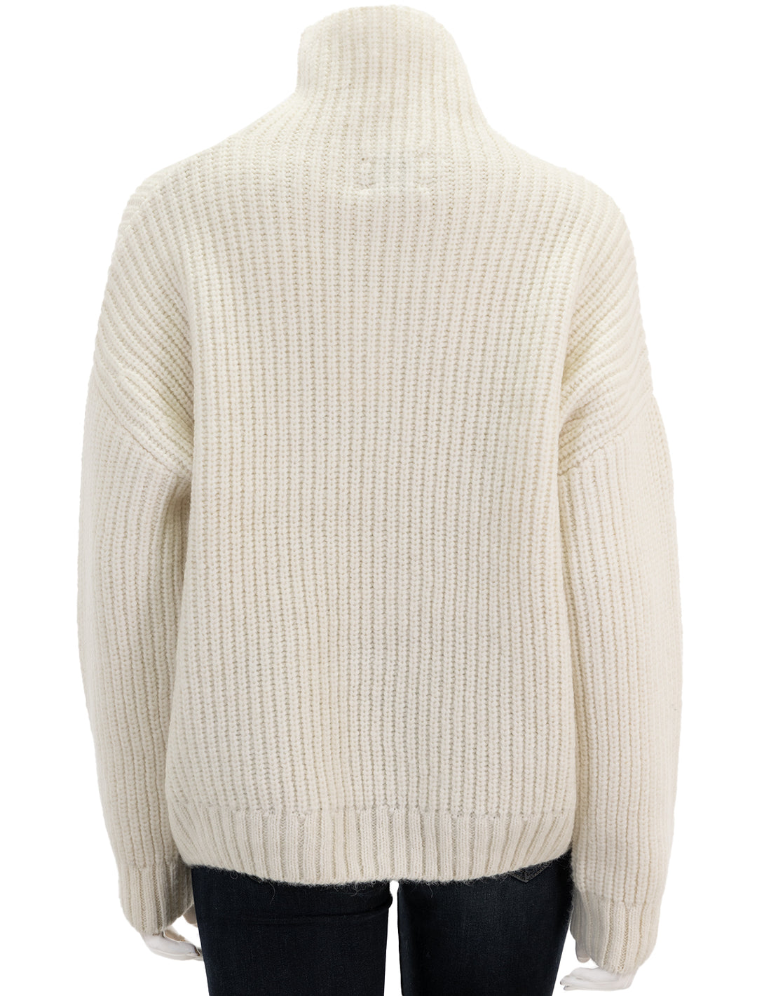 Back view of Anine Bing's sydney sweater in ivory.