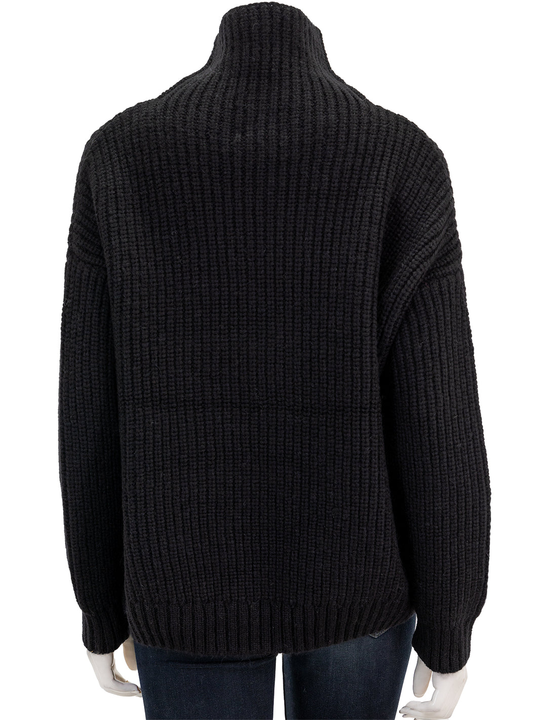 Back view of Anine Bing's sydney sweater in black.