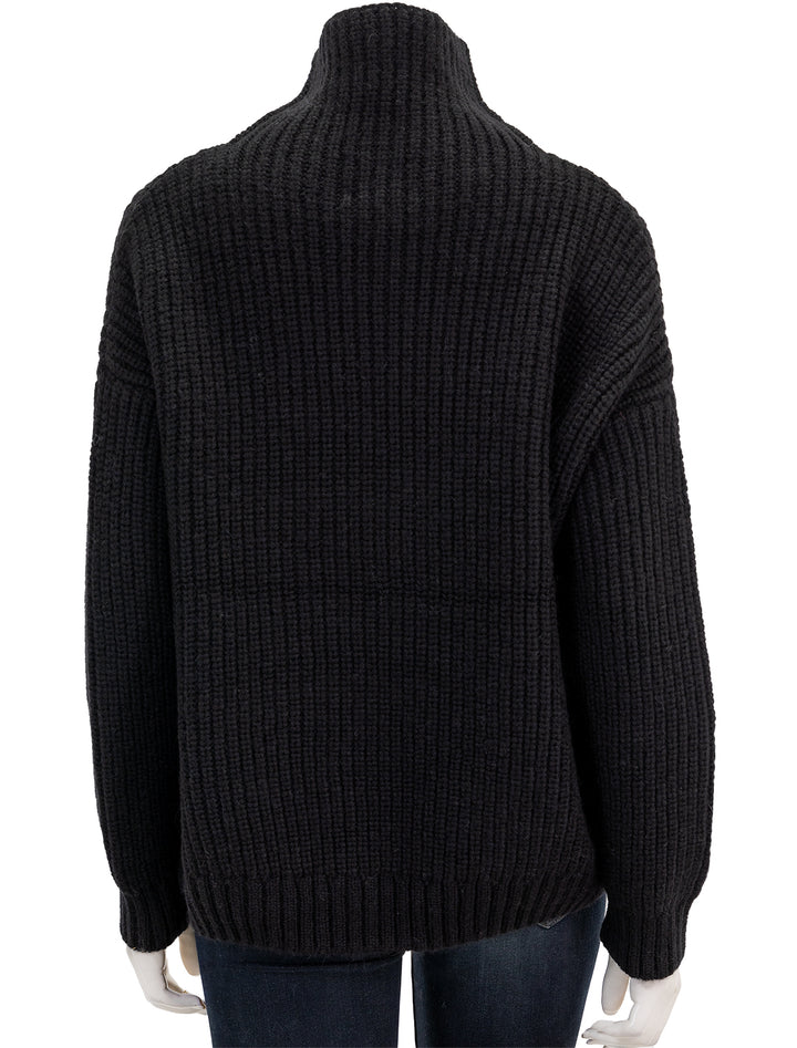 Back view of Anine Bing's sydney sweater in black.