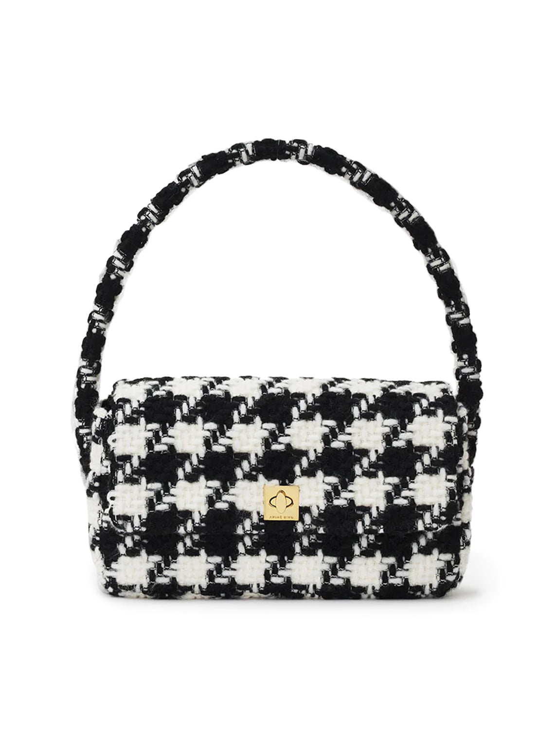 nico handbag in black and white houndstooth Twigs