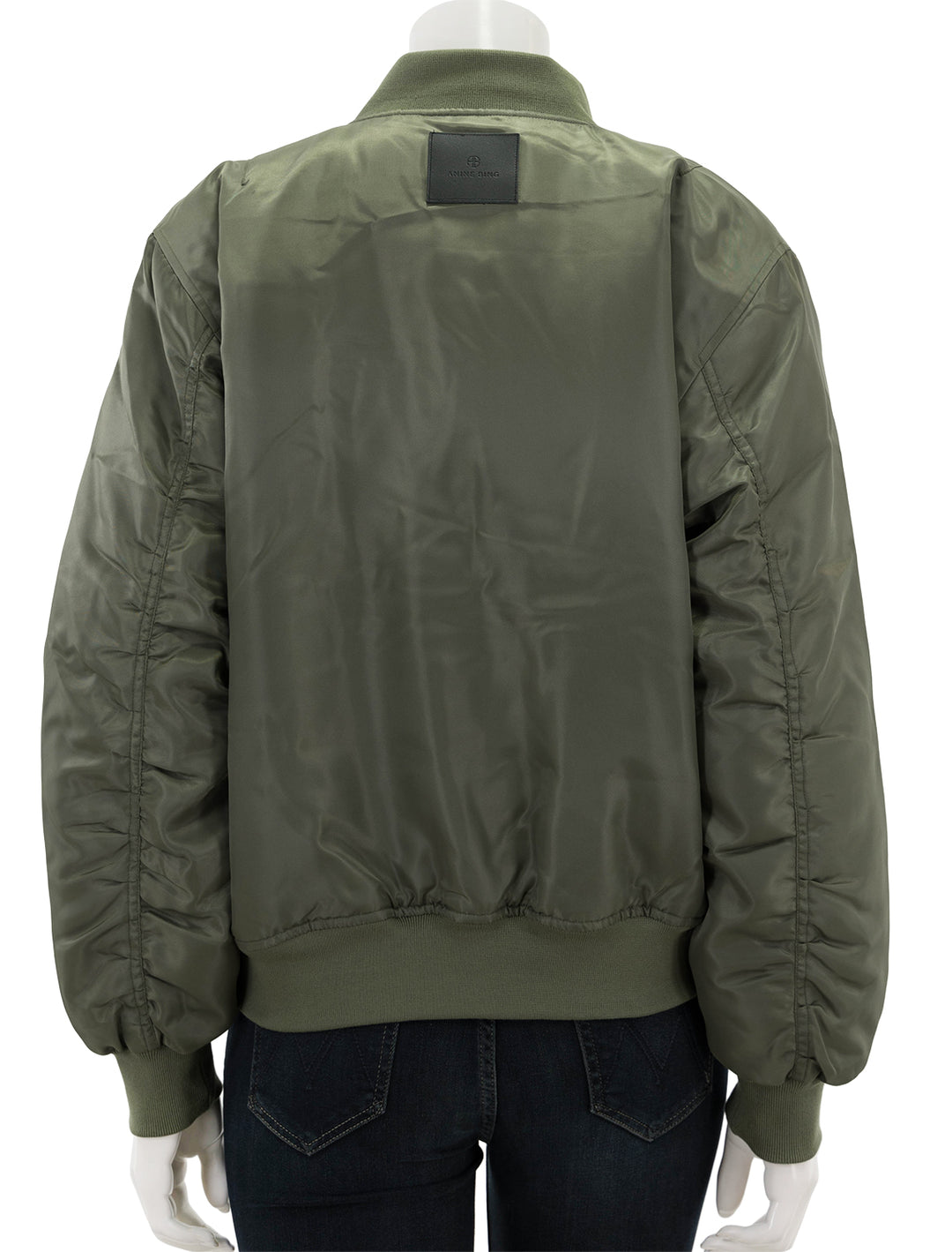 Back view of Anine Bing's leon bomber in army