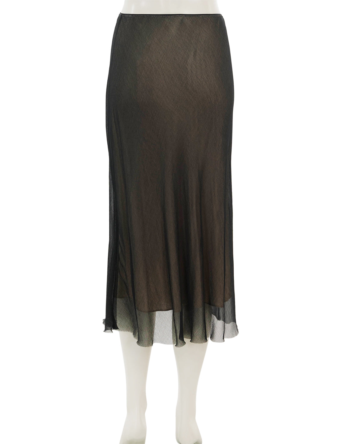 sheer slip skirt in black Twigs