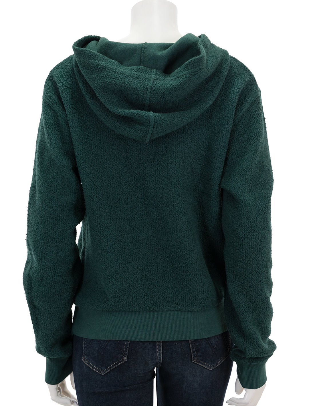 Back view of Perfectwhitetee's reese hoodie in pine.
